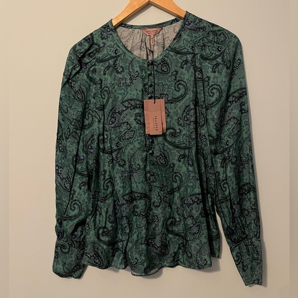 Rebecca Taylor Tailored Margaux Paisley Top NWT Size 8 - Picture 14 of 14